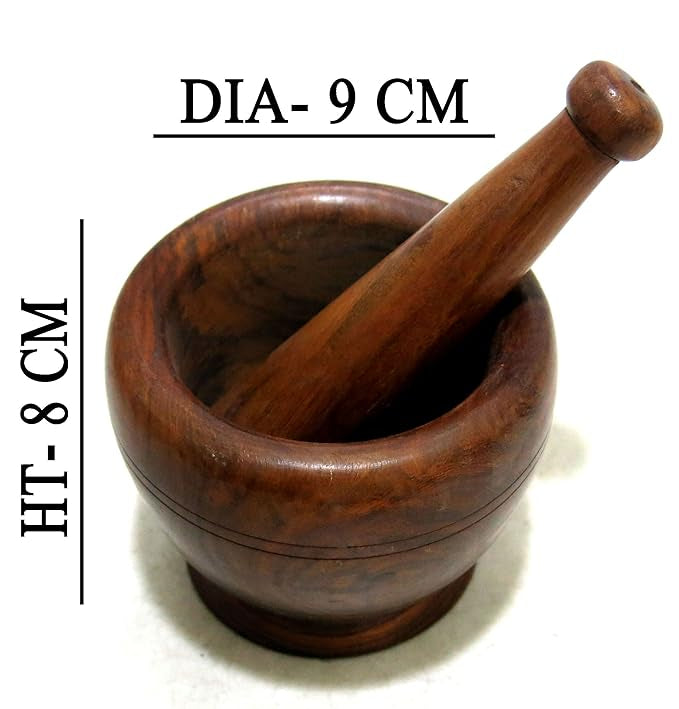 Mortal and Pestle Set,Mixer and Grinder For Kitchen, wood