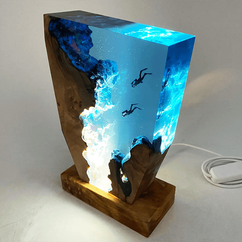 Resin Ocean Lamp, Table Lamp