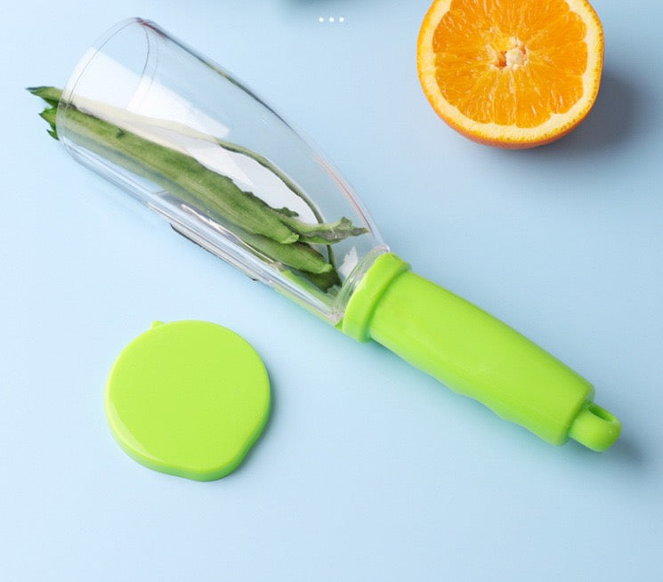 Smart Multi functional Vegetable/Fruit Peeler for Kitchen with Containers, Stainless Steel Blade