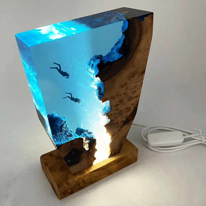 Resin Ocean Lamp, Table Lamp