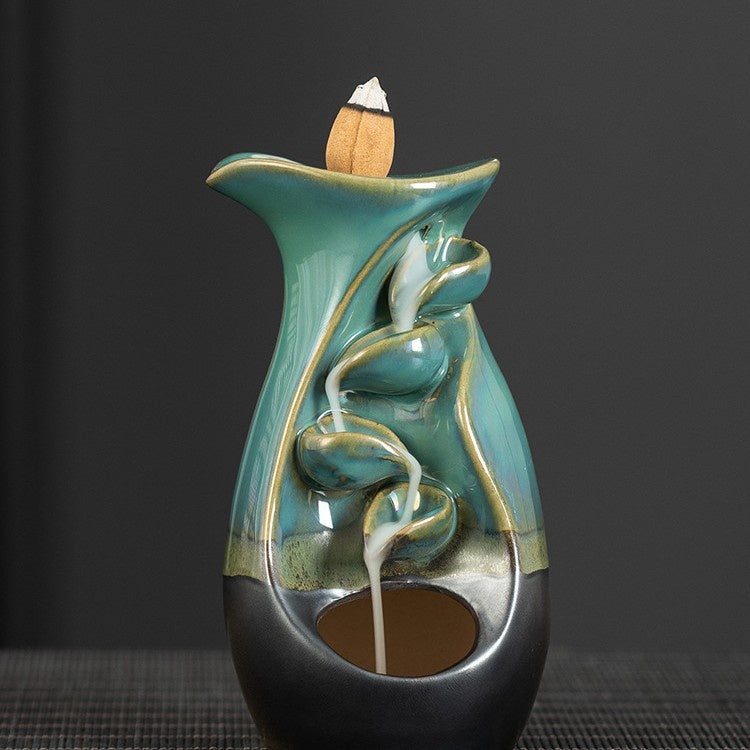 Ceramic Waterfall Backflow Incense Burner.