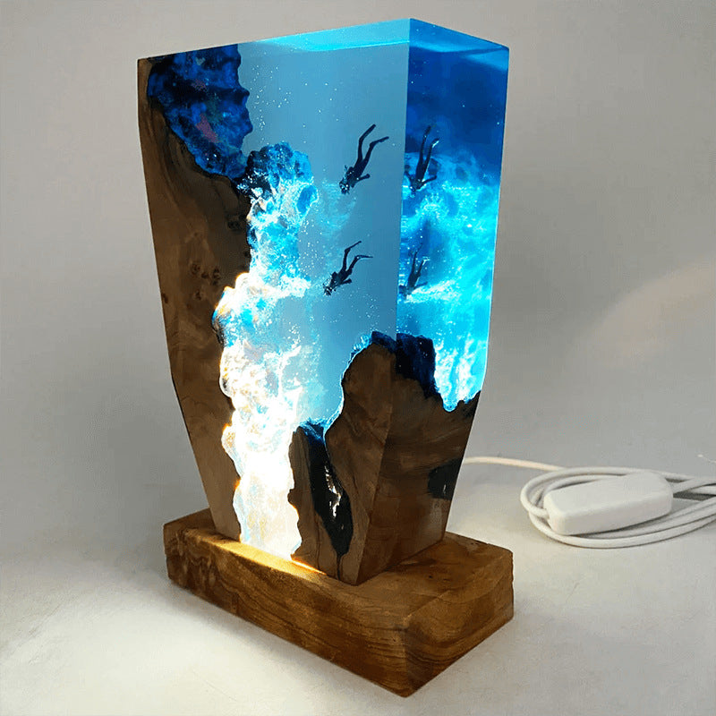 Resin Ocean Lamp, Table Lamp