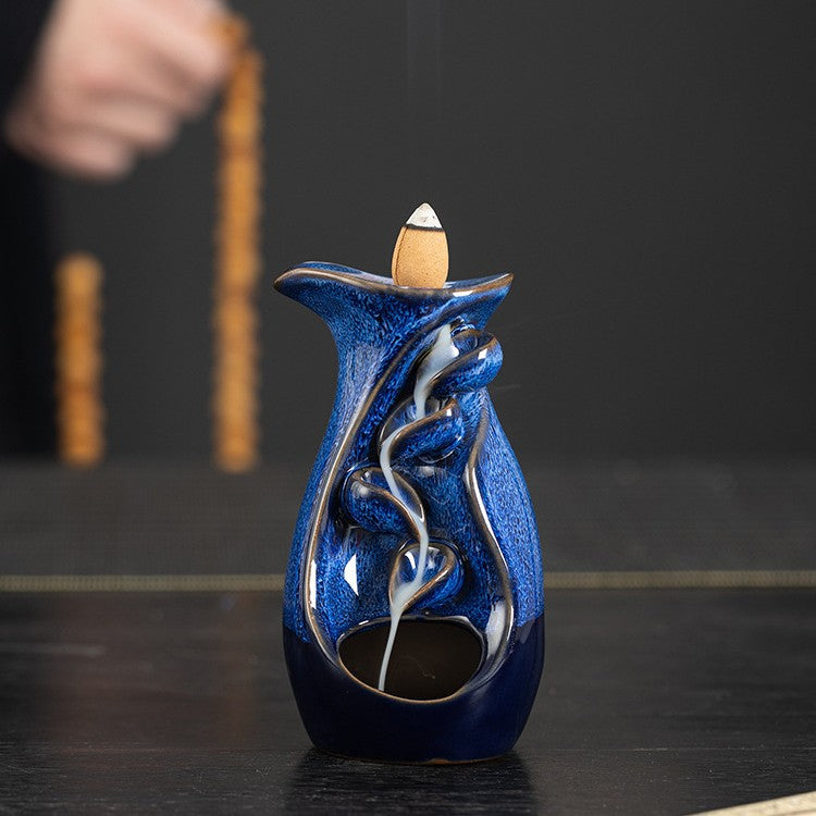 Ceramic Waterfall Backflow Incense Burner.