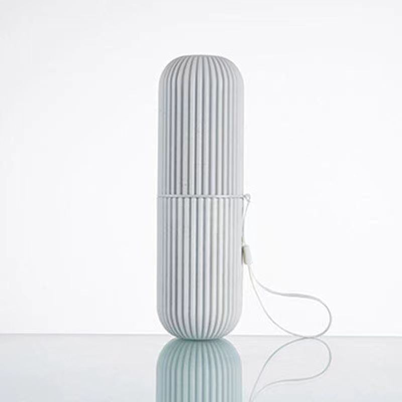 Plastic Capsule Shape Travel Toothbrush Toothpaste Case Holder (Multiple Colors)